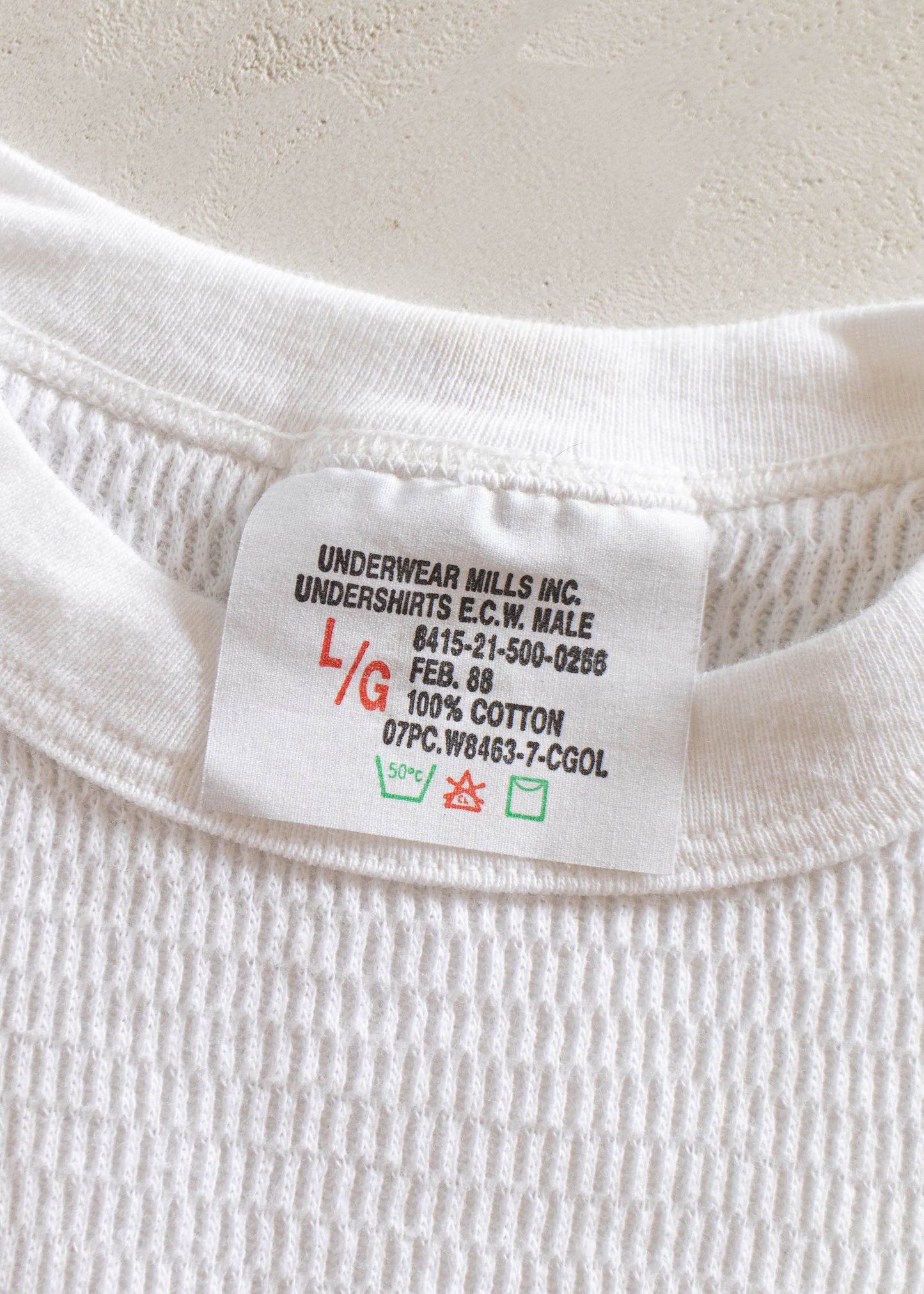 1980s Military Thermal Shirt Size S/M