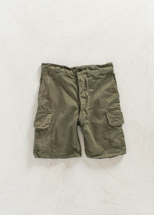 Vintage 1980s French Military Cargo Shorts Size Women's 28 Men's 31