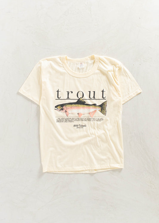 Vintage 1980s Trout Thousand Islands T-Shirt Size M/L
