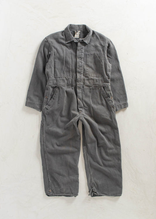 Vintage 1960s Military Issue Long Sleeve Coveralls Size L/XL