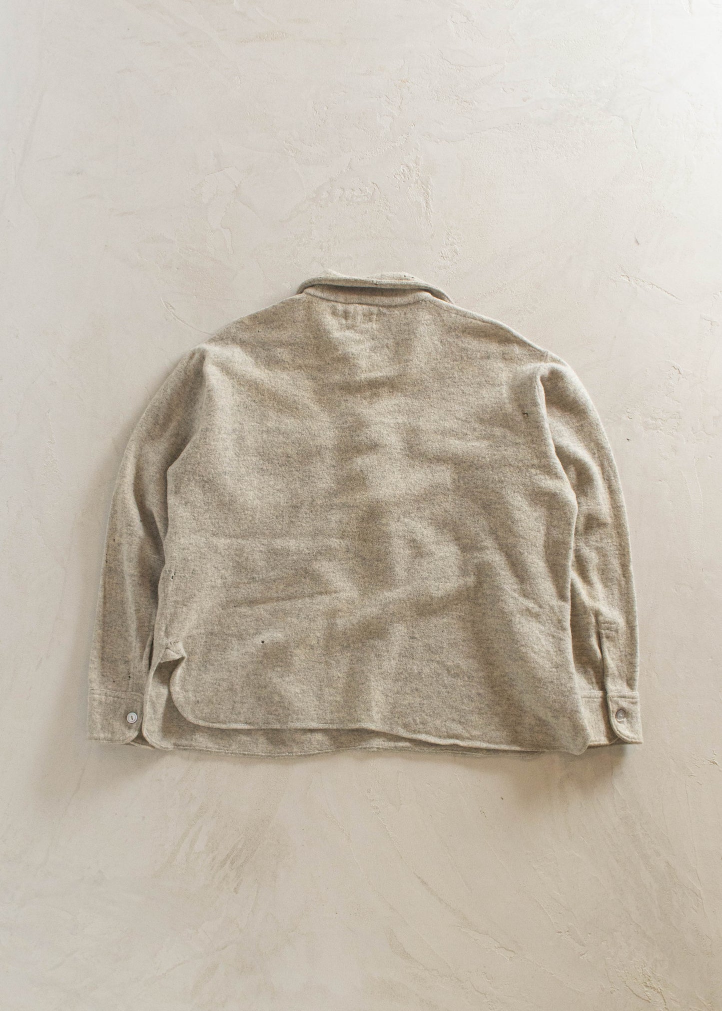 1940s Spinnaker Shirt Half Zip Wool Sweater Size M/L