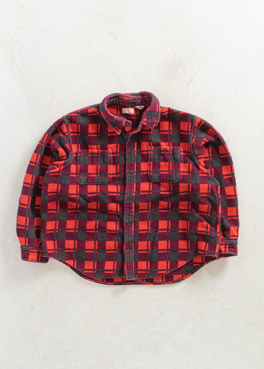 Vintage 1980s Champion Cotton Flannel Button Up Shirt Size L/XL