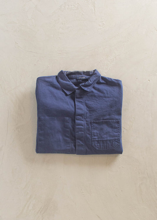 1980s Bleu de Travail French Workwear Chore Jacket Size M/L