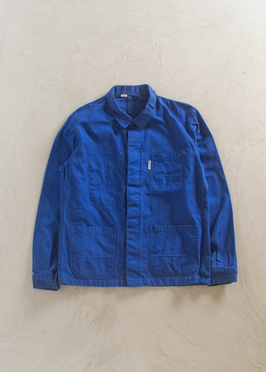 1980s Molinel Bleu de Travail French Workwear Chore Jacket Size M/L