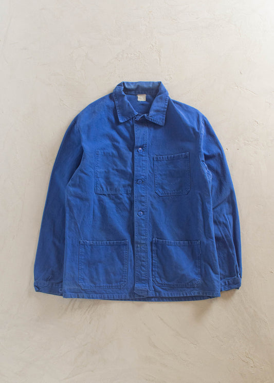 1980s Bleu de Travail French Workwear Chore Jacket Size L/XL