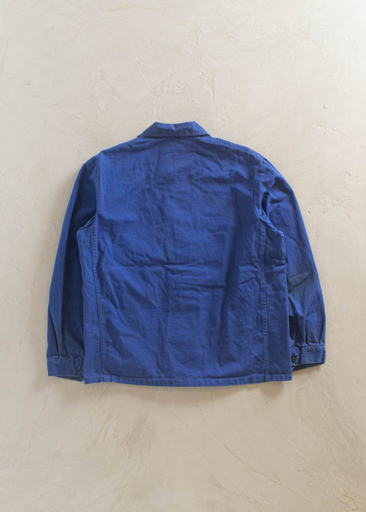 1980s Bleu de Travail French Workwear Chore Jacket M/L