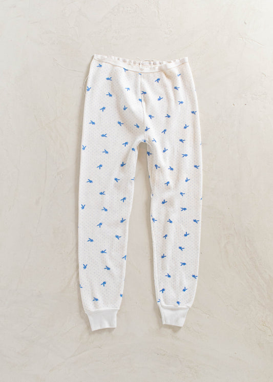 1980s Play Boy Bunny Cotton Long John Pants Size XS/S