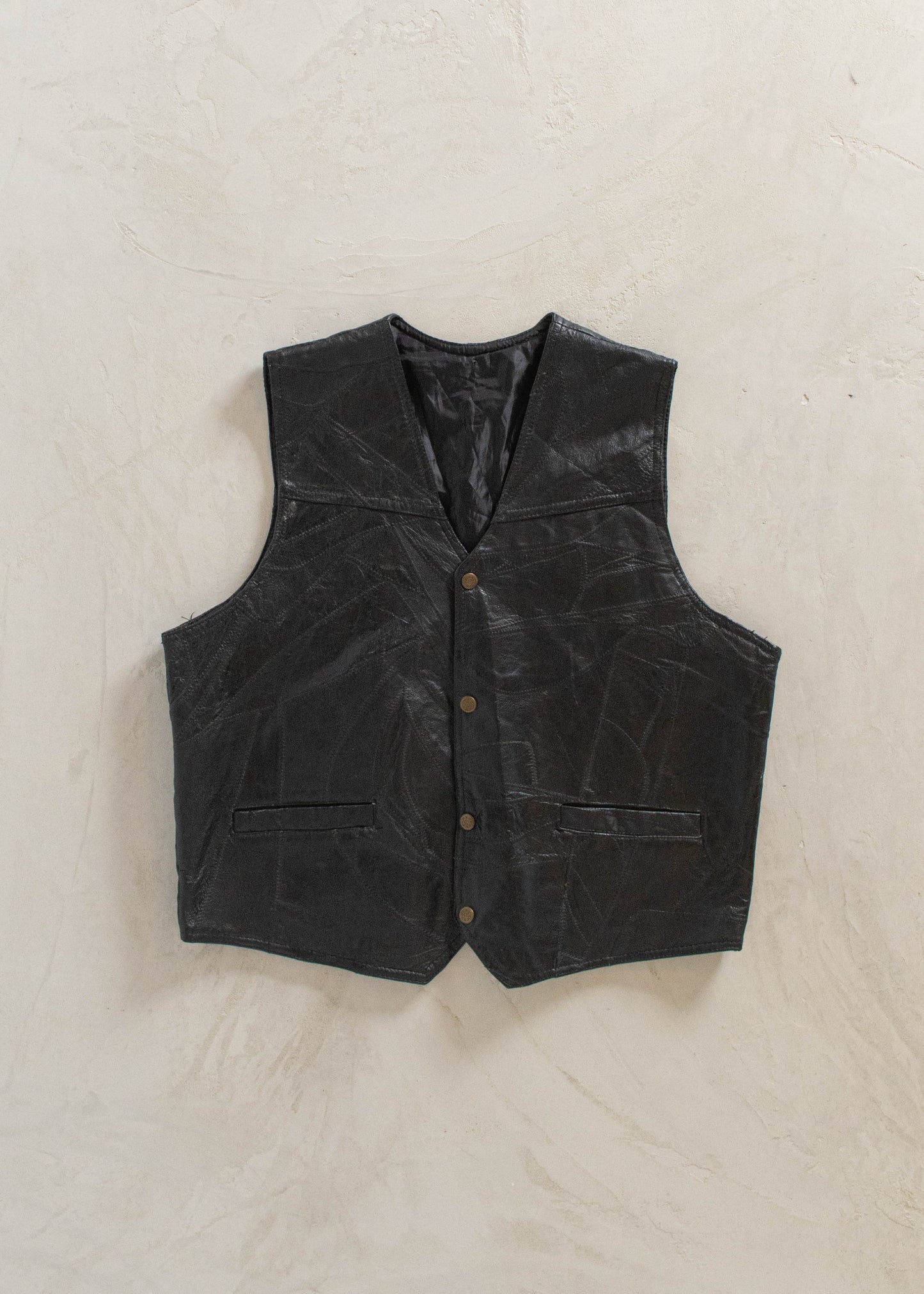 Vintage 1980s Leather Vest Size M/L