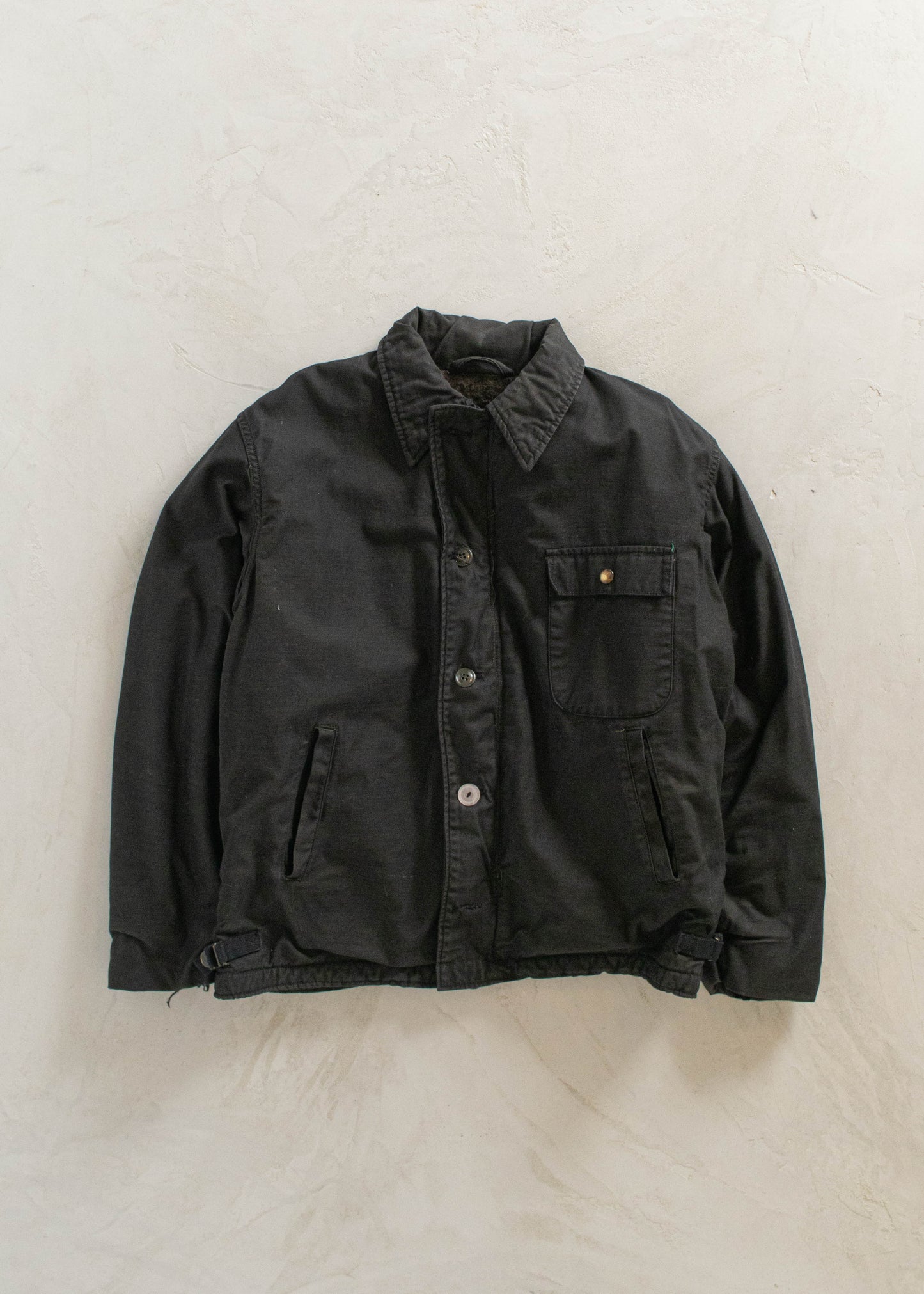 1970s US Navy Military Overdyed Deck Jacket Size M/L