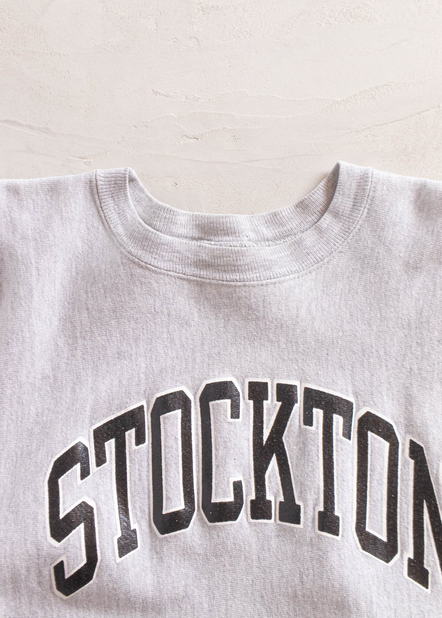 1980s Champion Reverse Weave Stockton State Sweatshirt Size S/M