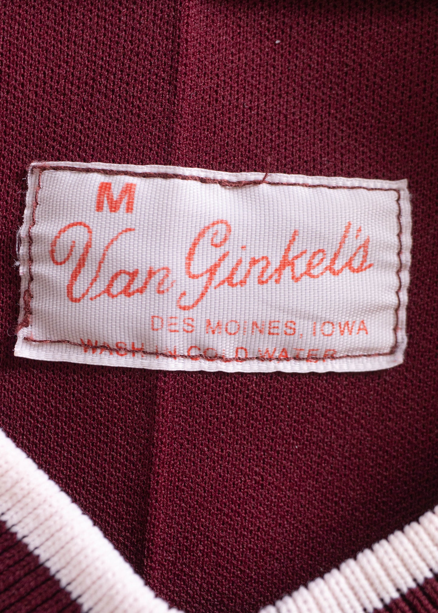 1970s Van Ginkels Short Sleeve Sport Jersey Size M/L