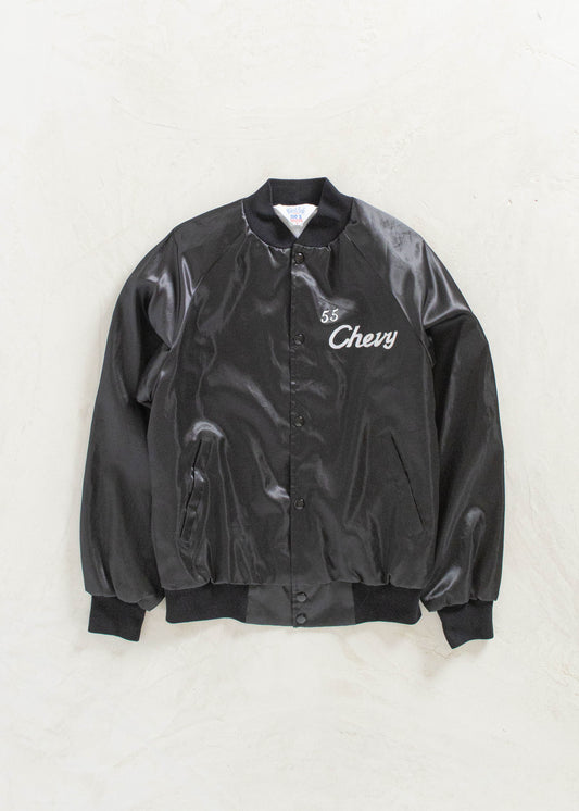 Vintage "55 Chevy" Satin Bomber Jacket Size S/M