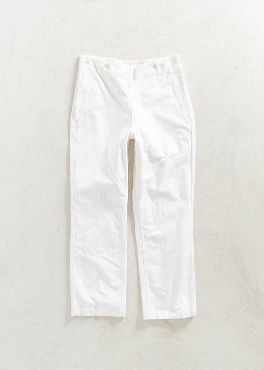 Vintage 1960s West German Military Issue Navy Pants Size Women's 29 Men's 32