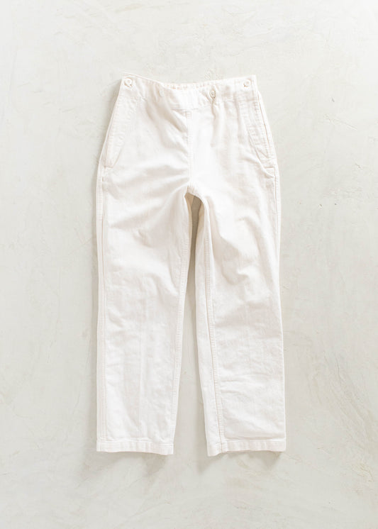 Vintage 1960s West German Military Issue Navy Pants Size Women's 28 Men's 31