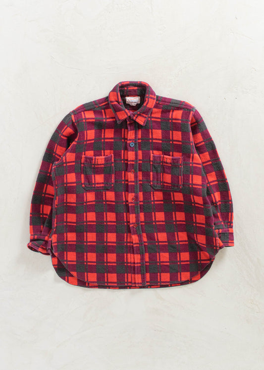 Vintage 1980s Champion Cotton Flannel Button Up Shirt Size S/M