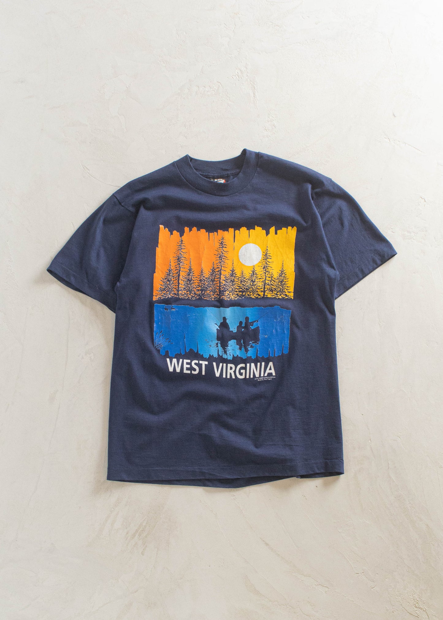 Vintage 1991 Screen Stars West Virginia Souvenir T-Shirt Size S/M