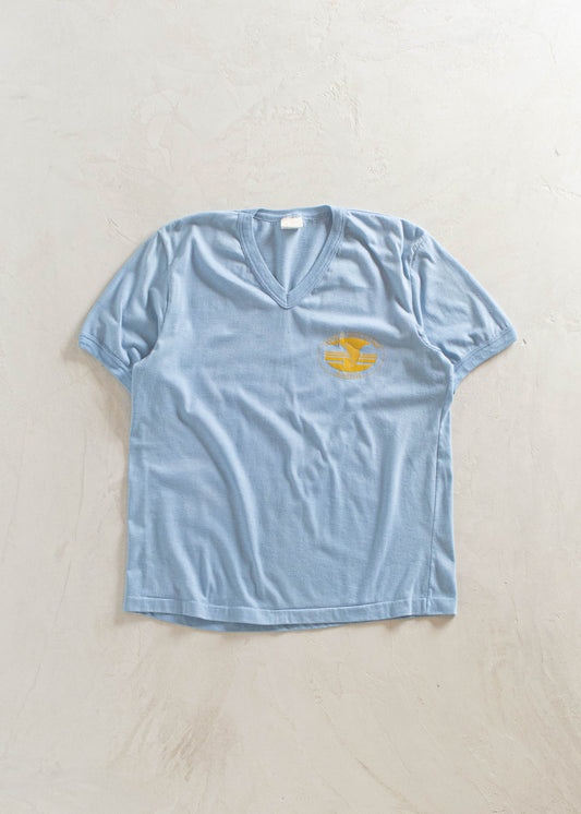 1980s Centre de Pêche Blainville Souvenir T-Shirt Size S/M