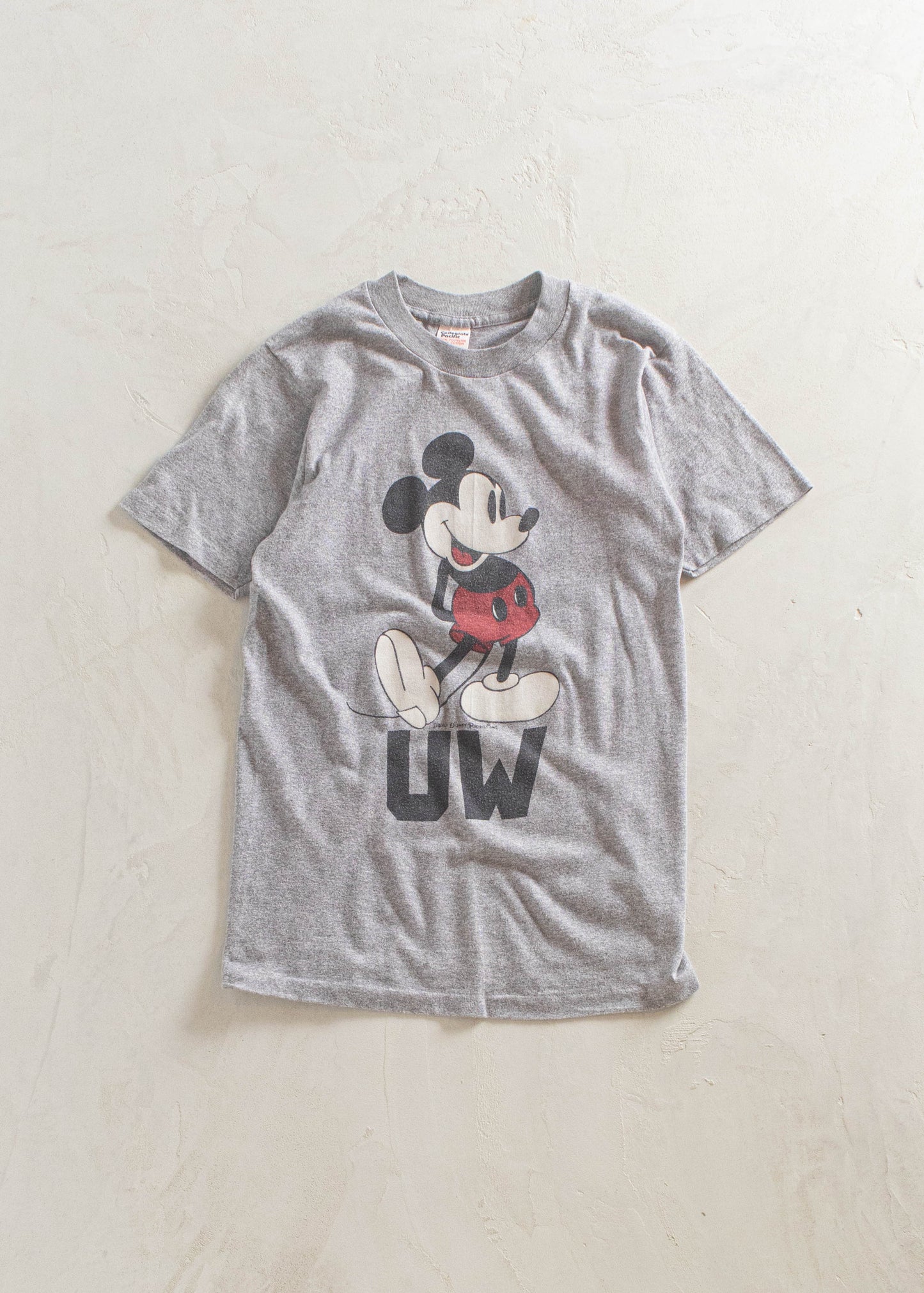 Vintage 1980s Collegiate Pacific Mickey Mouse T-Shirt Size 2XS/XS