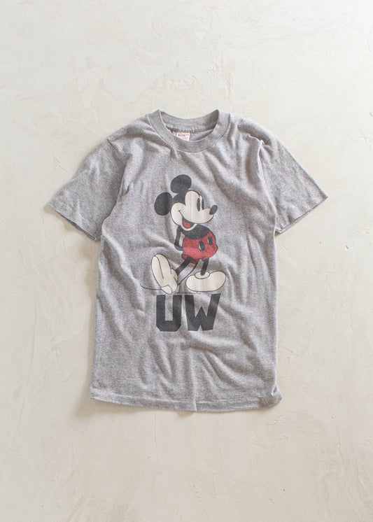 1980s Collegiate Pacific Mickey Mouse T-Shirt Size 2XS/XS