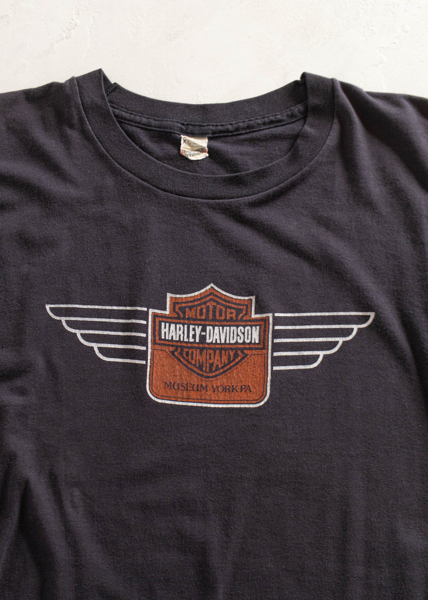 Vintage 1980s Screen Stars Harley-Davidson Motorcycle Museum T-Shirt Size M/L