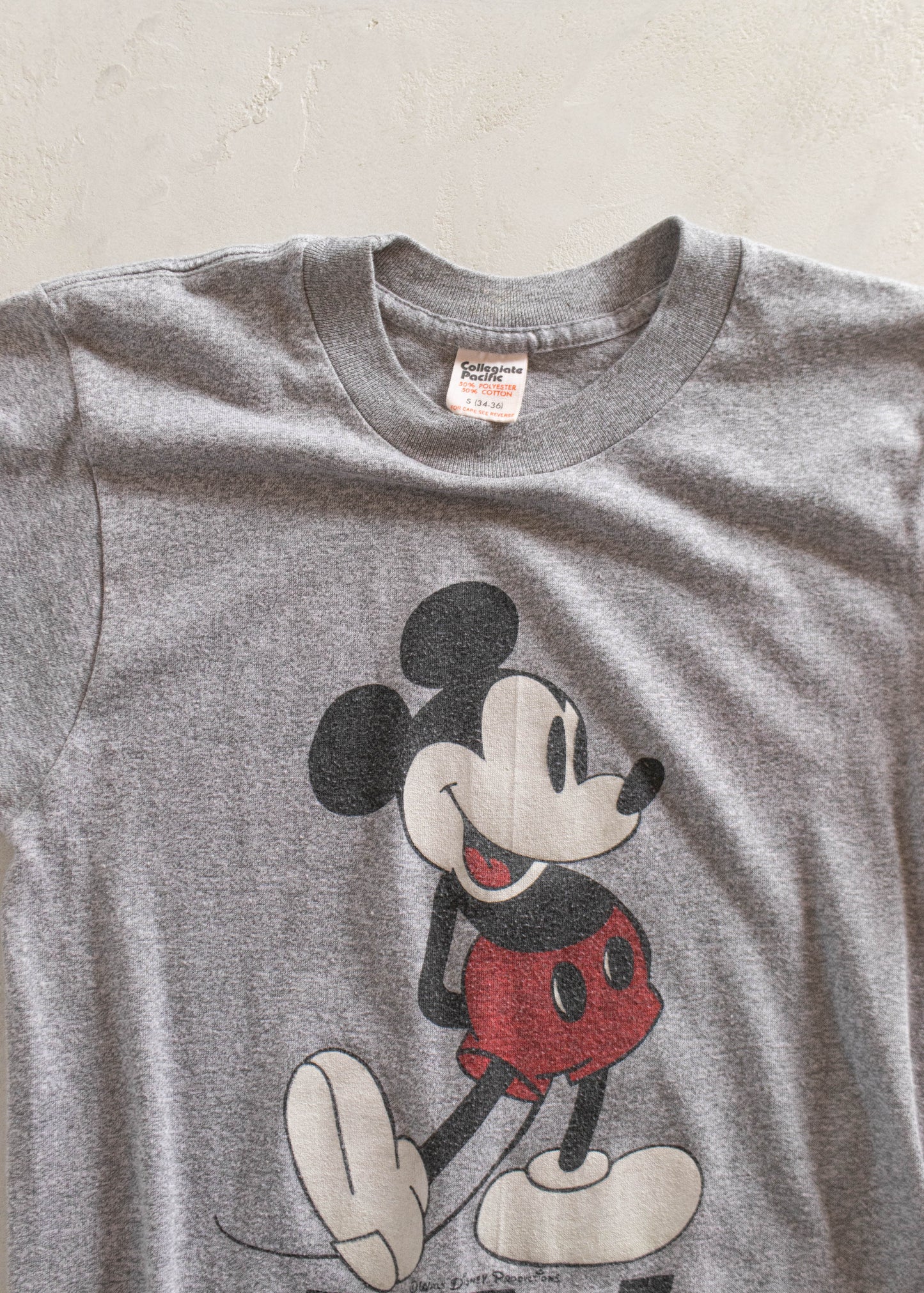Vintage 1980s Collegiate Pacific Mickey Mouse T-Shirt Size 2XS/XS