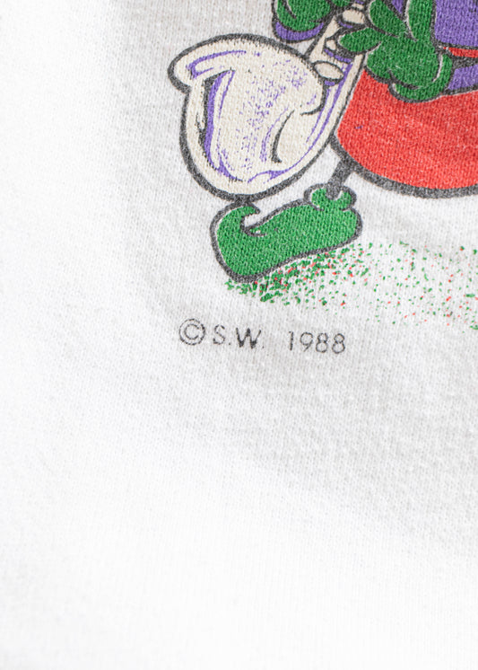 1988 California Raisins Christmas Jingle Bells Sweatshirt Size XS/S