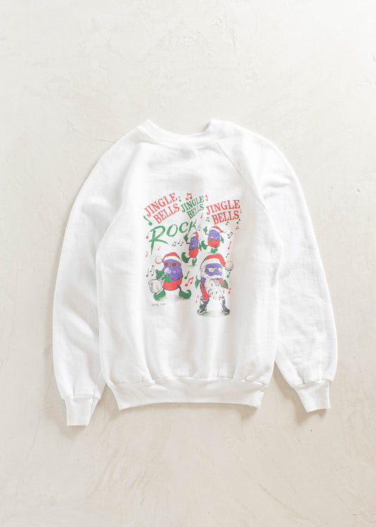 1988 California Raisins Christmas Jingle Bells Sweatshirt Size XS/S