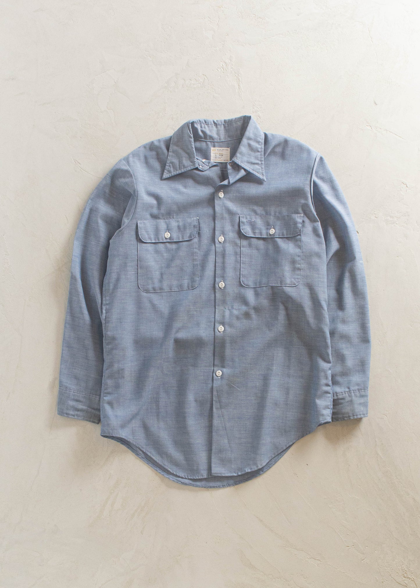1970s Big Mac Selvedge Chambray Long Sleeve Button Up Shirt Size XS/S