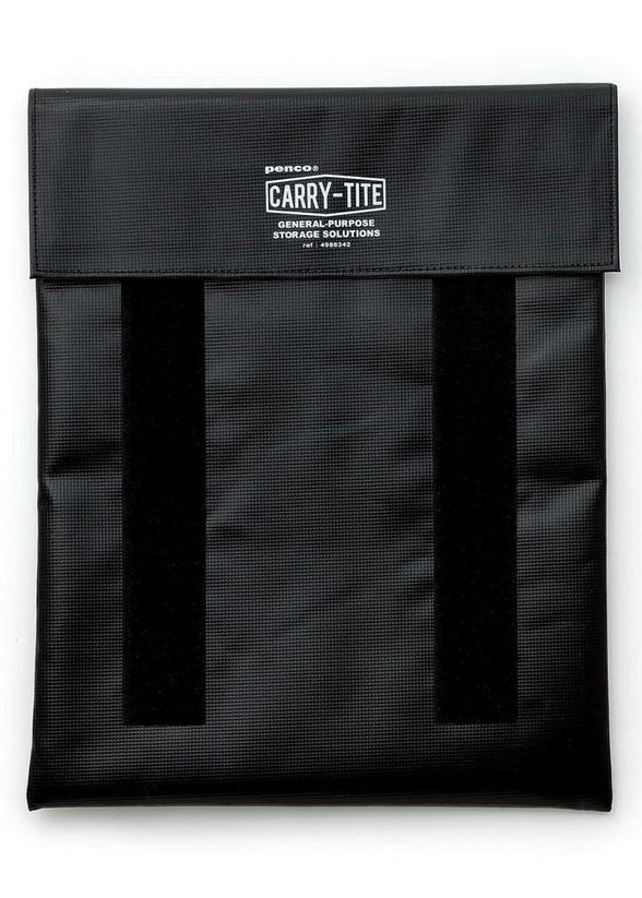 Black laptop case with 'CARRY-TITE' branding on a white background