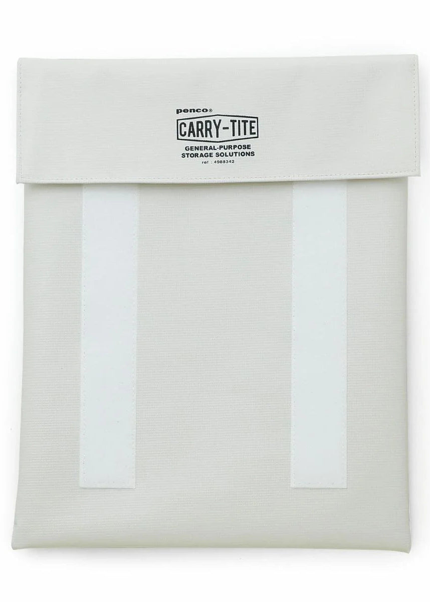 White laptop case with 'CARRY-TITE' branding on a white background