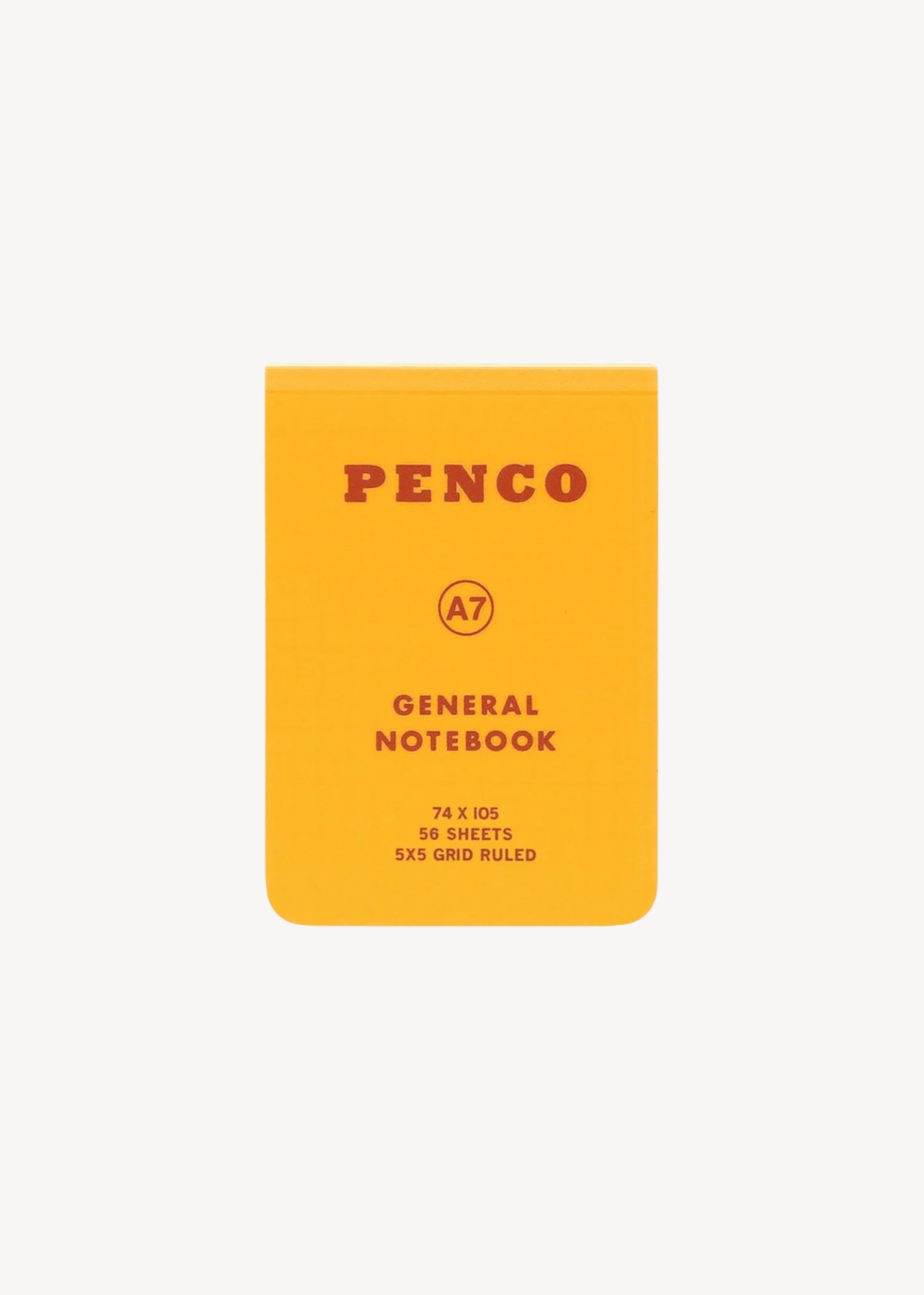 Yellow notebook with 'Penco' branding on a white background
