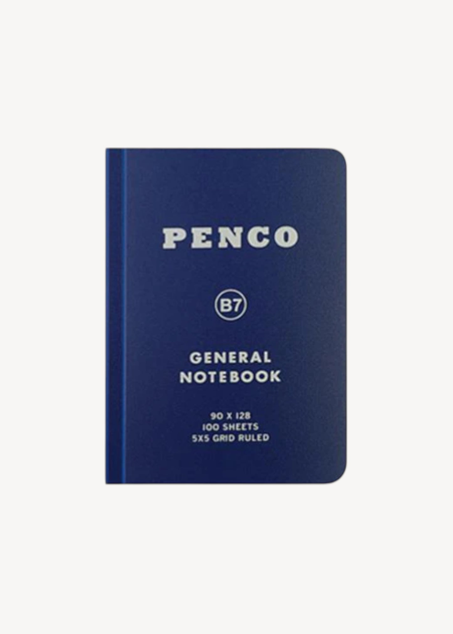 Blue notebook with 'Penco' branding on a white background
