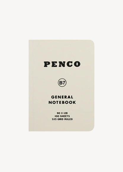Penco general notebook with grid ruled on a white background