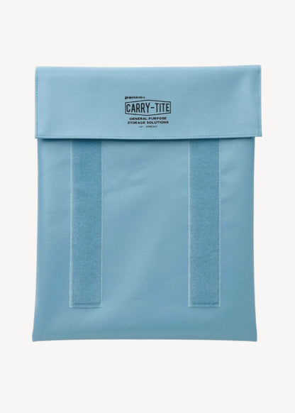 Blue laptop case with 'CARRY-TITE' branding on a white background