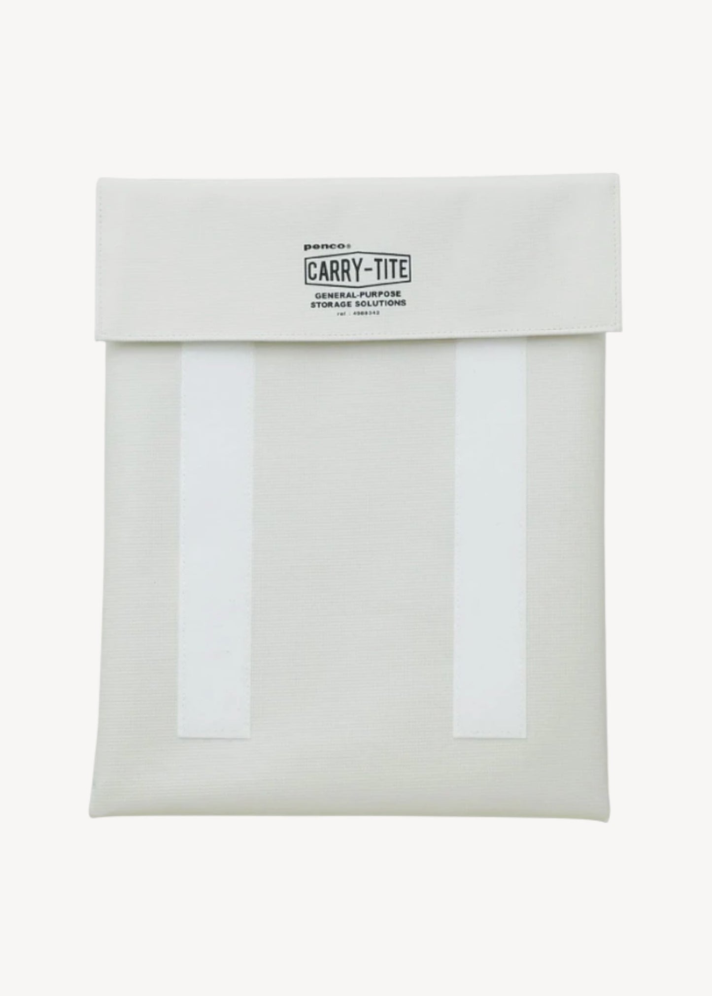 White laptop case with clear window on a white background