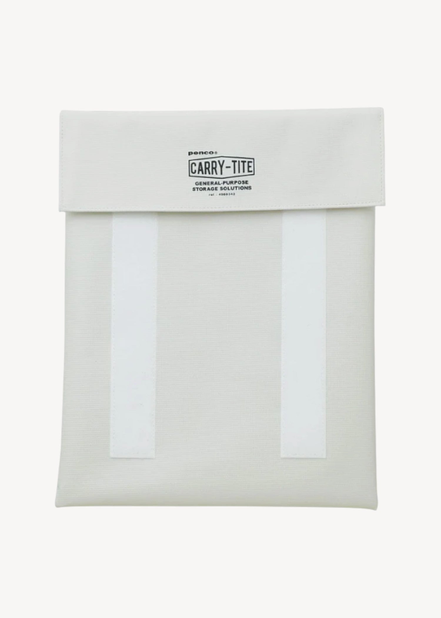 White laptop case with clear window on a white background