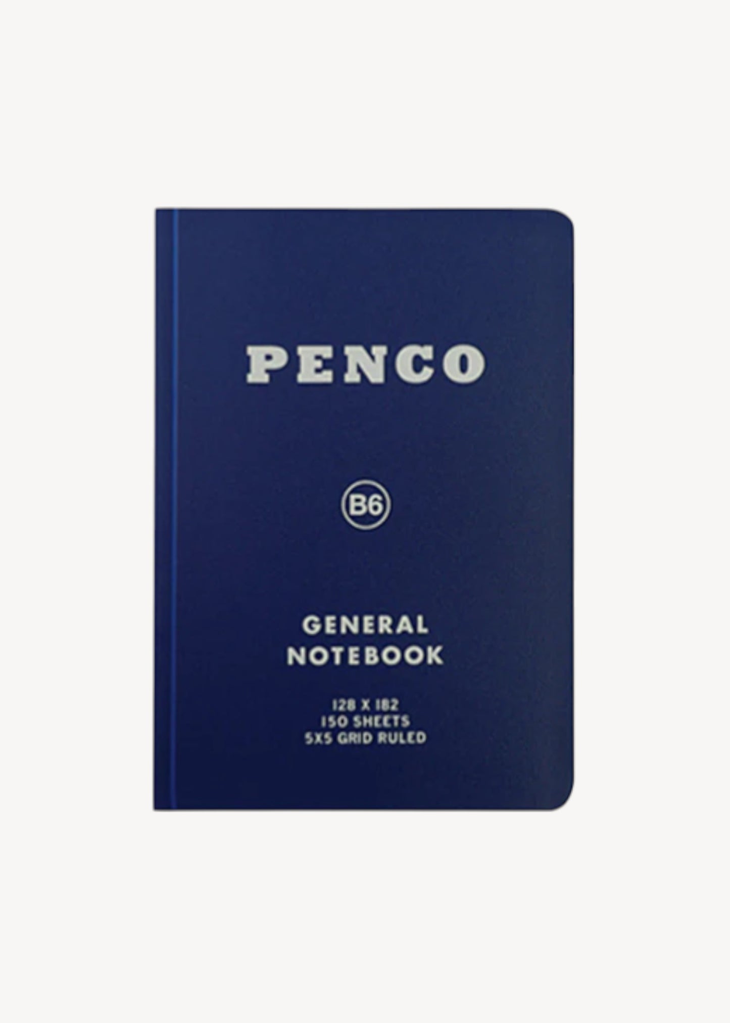 Blue notebook with 'Penco' branding on a white background
