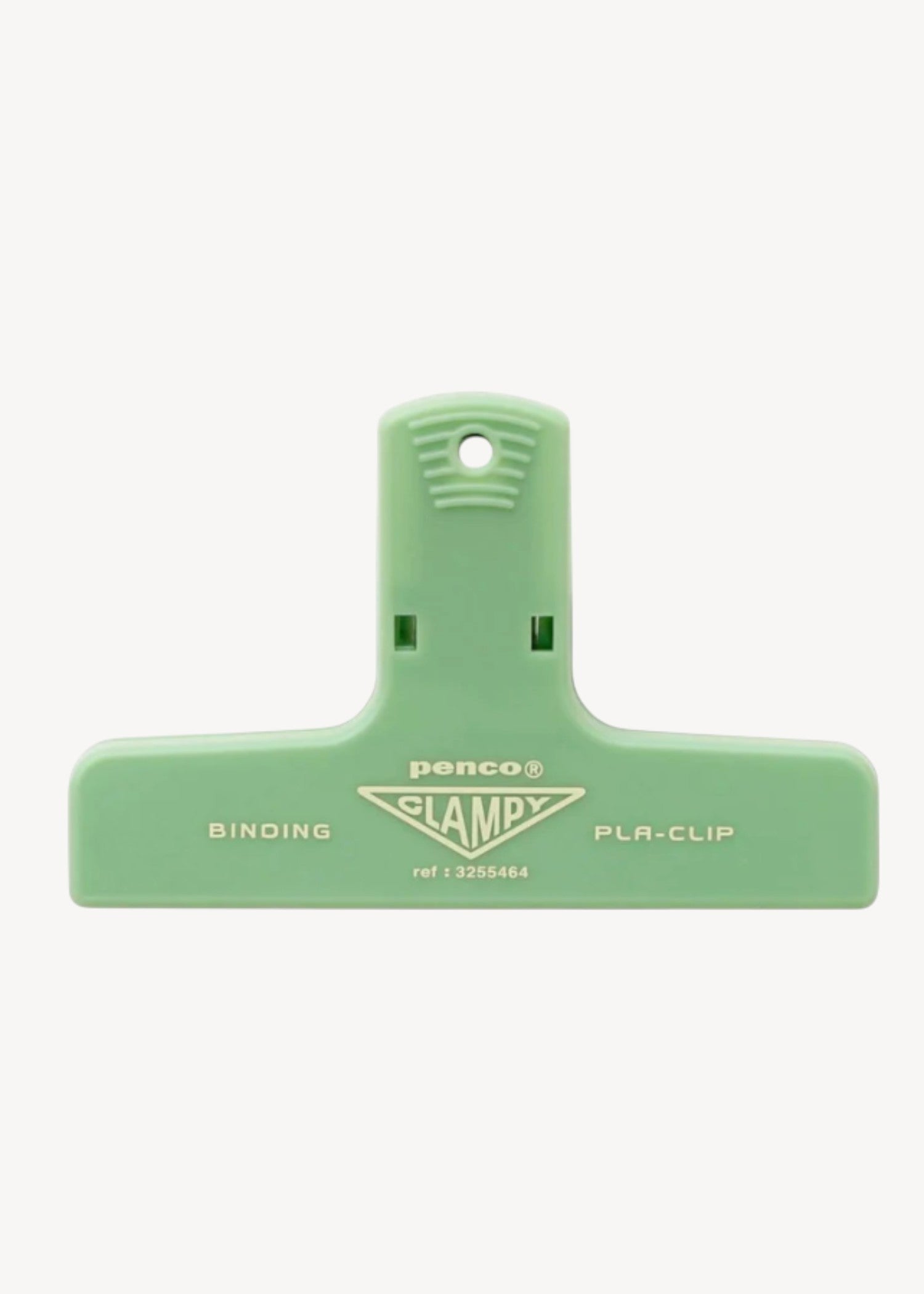 Light green binding clamp with 'Penco' branding on a white background