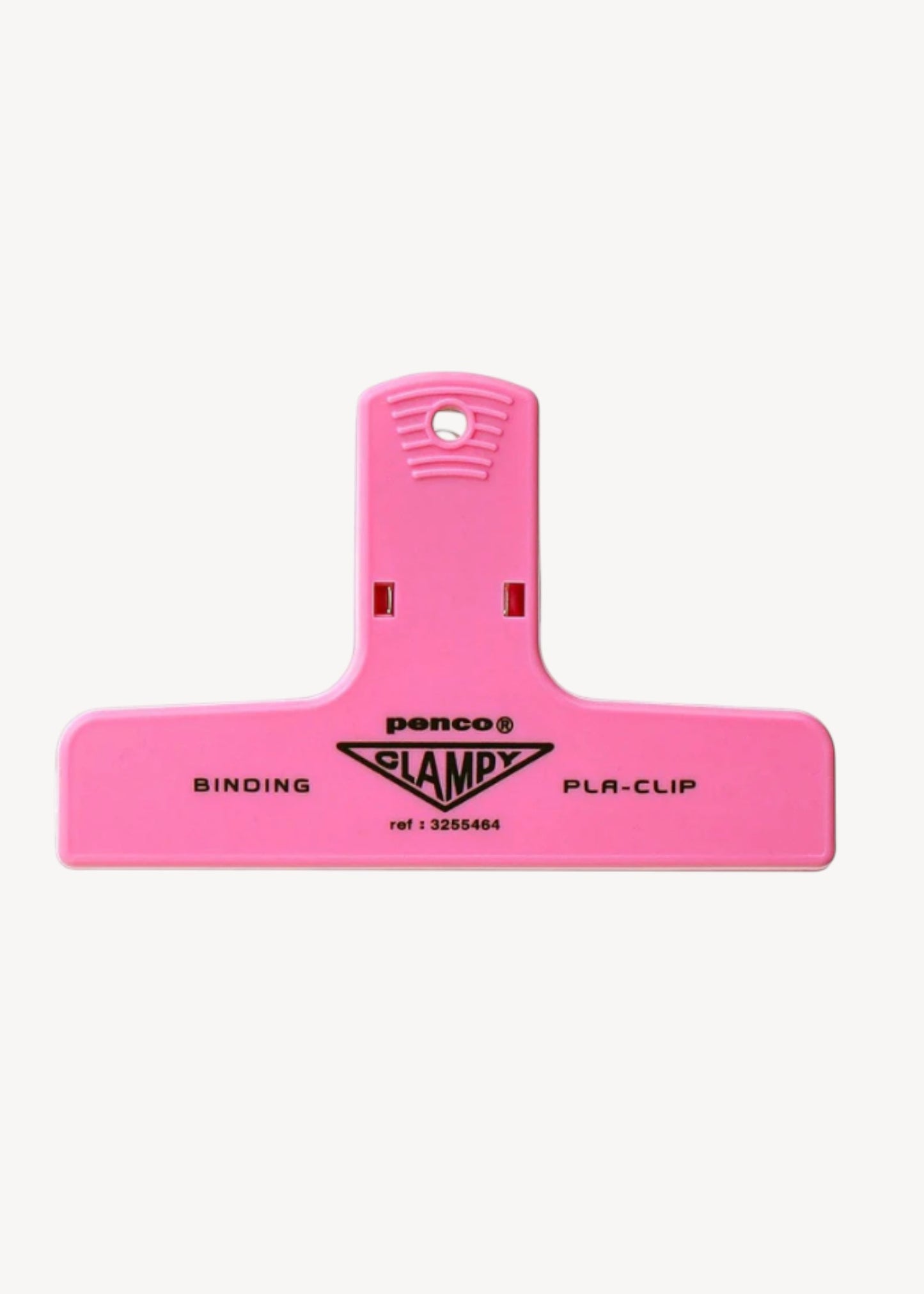 Pink binding clip with 'Penco' branding on a white background