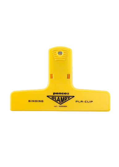 Yellow clip with 'Penco' branding on a white background