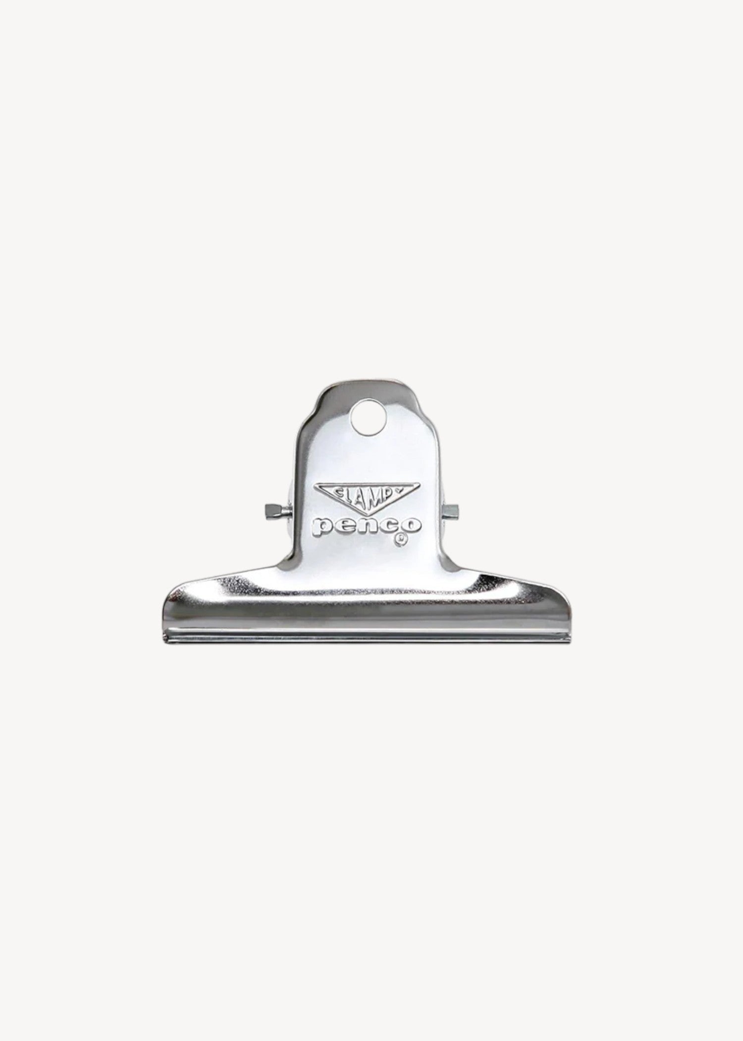 Metal clip with 'Penco' branding on a white background