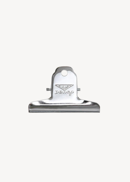 Metal clip with 'Penco' branding on a white background