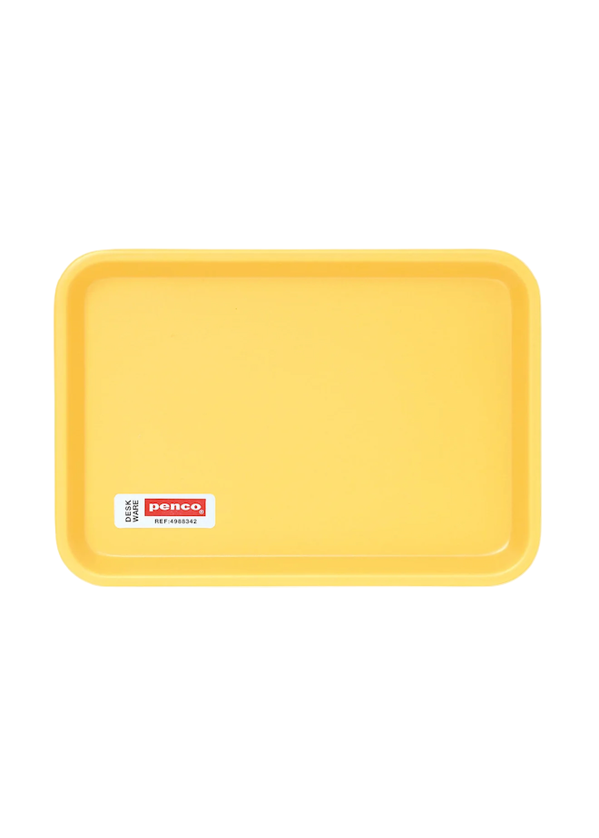 Yellow tray with a Penco logo on a white background