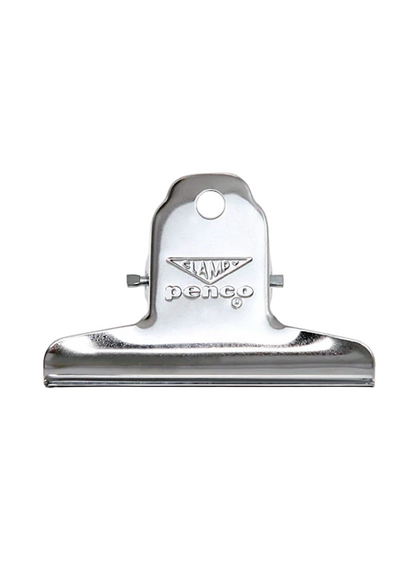 Metal clip with 'Penco' branding on a white background