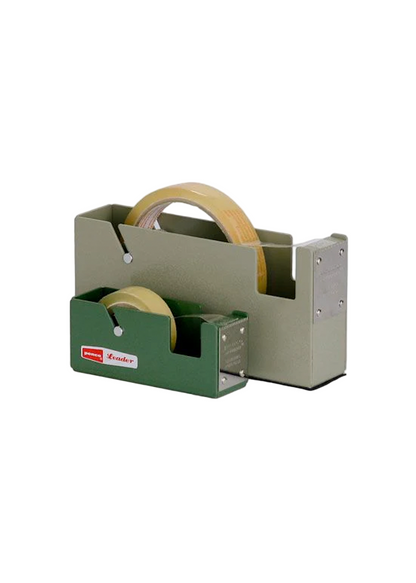 Two tape dispensers with a handle on a white background