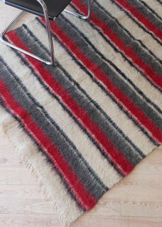 Vintage Stripe Pattern Wool Area Rug