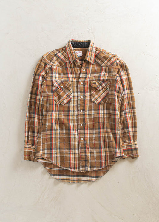 1980s Wrangler Cotton Flannel Button Up Shirt Size XS/S