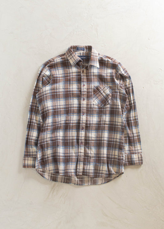1990s Light Flannel Button Up Shirt Size S/M