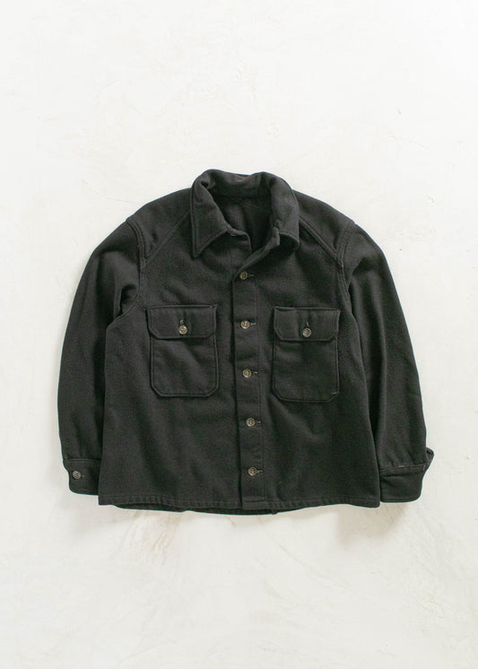 Vintage Military Overdyed Wool Button Up Shirt Size M/L