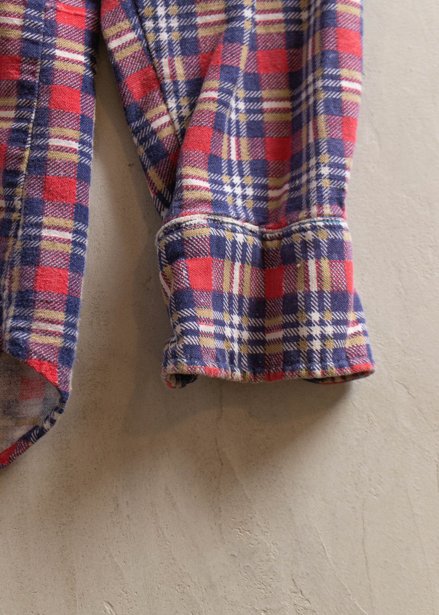 1990s Cotton Flannel Button Up Shirt Size S/M